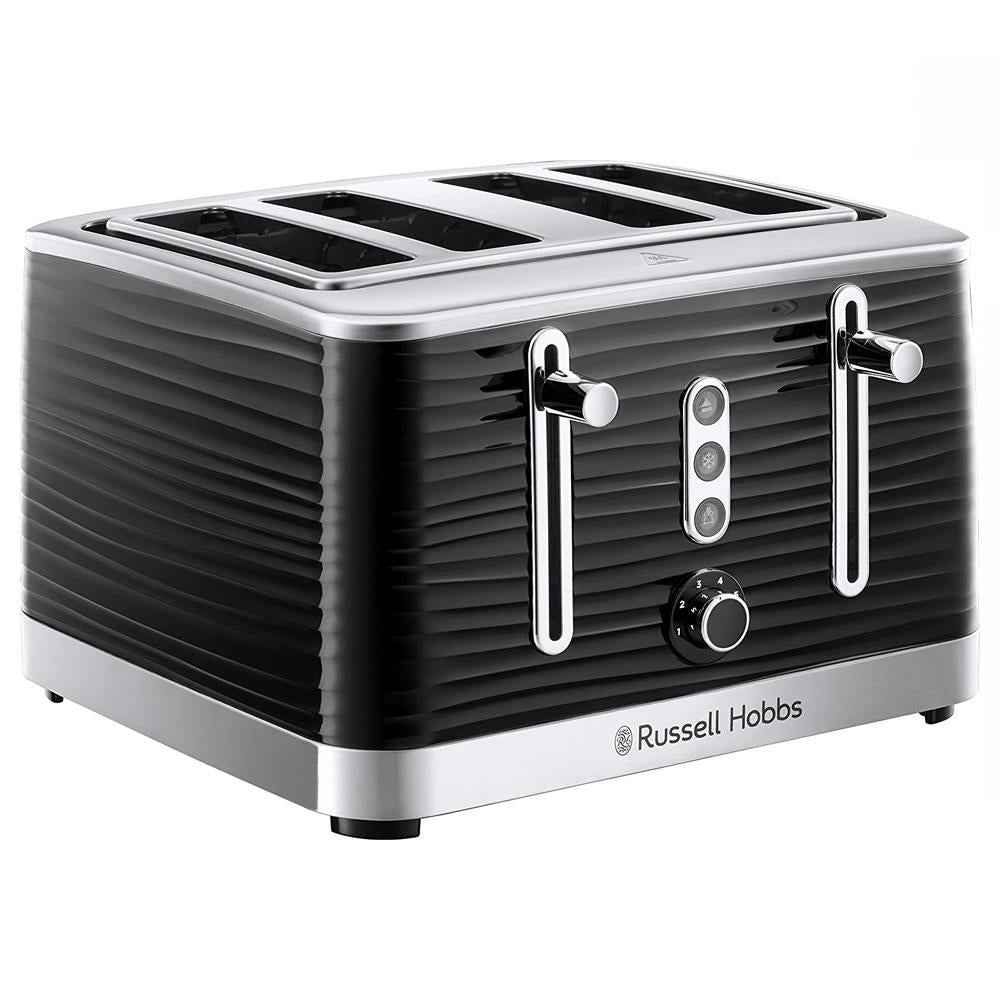 Russell Hobbs Inspire 4 Slice Toaster - Black | 24381 - TOASTERS - Beattys of Loughrea