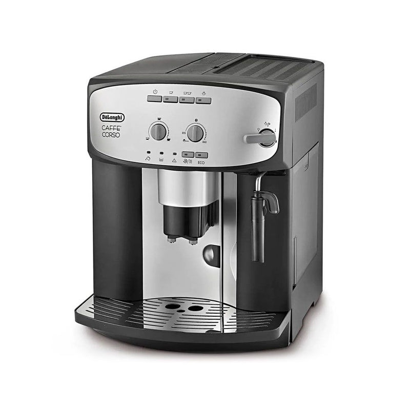 Delonghi Caffe Corso Black & Silver Bean To Cup Coffee Machine - COFFEE MAKERS / ACCESSORIES - Beattys of Loughrea