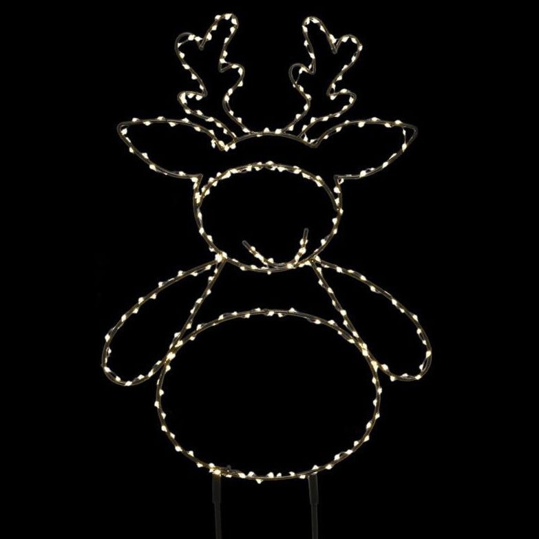 Lumineo Micro LED Reindeer Stake 77cm, Warm White - XMAS LIGHTED OUTDOOR DECOS - Beattys of Loughrea