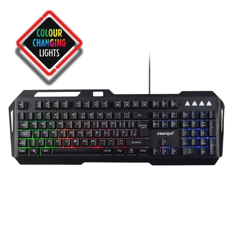 Intempo LED Gaming Keyboard and 6D Optical Mouse Set - KEYBOARDS - Beattys of Loughrea