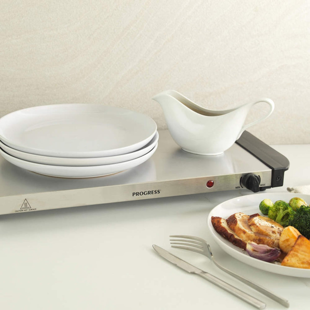 Progress 3 Pan Food Warmer Buffet Server, 3 x 1.5L