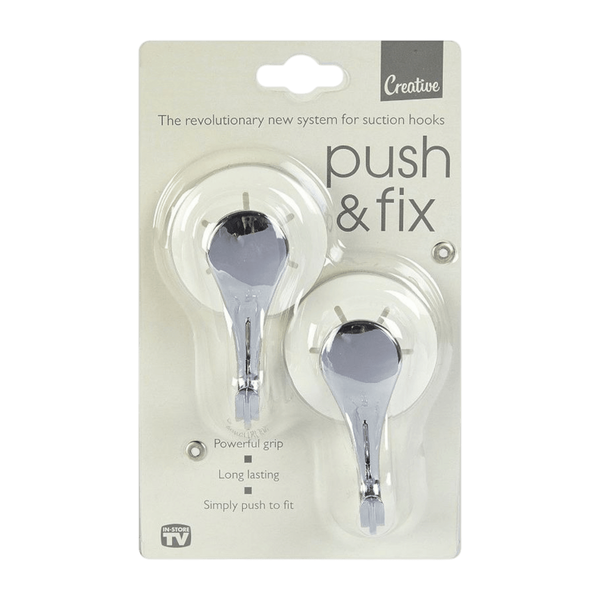 Creative Products - Push & Fix Suction Hooks - KITCHEN HAND TOOLS - Beattys of Loughrea