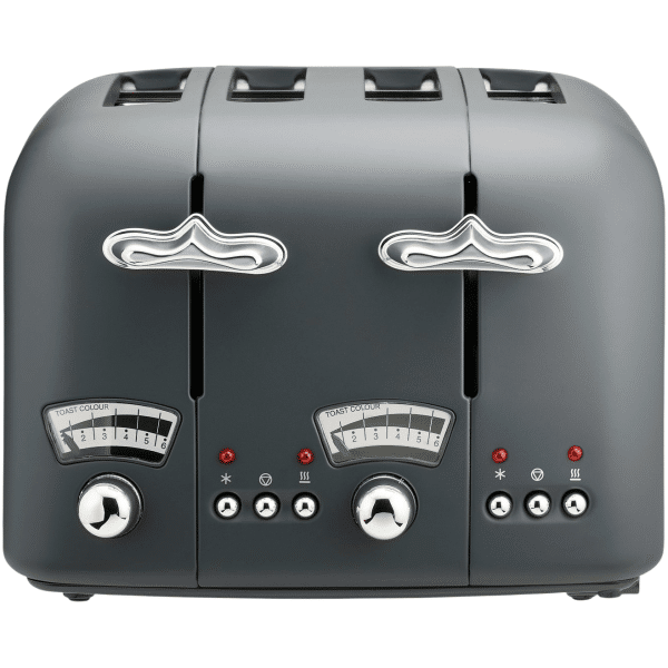 De’Longhi Argento Silva 4 Slice Toaster | Grey - TOASTERS - Beattys of Loughrea
