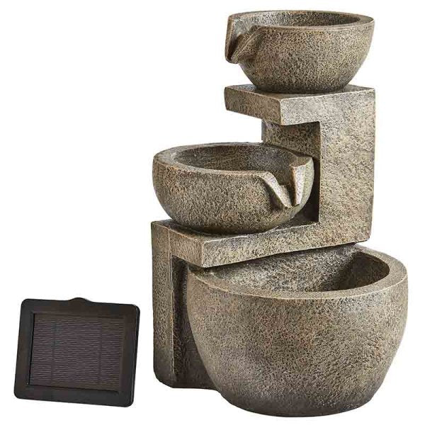 Genoa Cascade Solar Powered Water Feature - SOLAR / GARDEN ORNAMENTS - Beattys of Loughrea