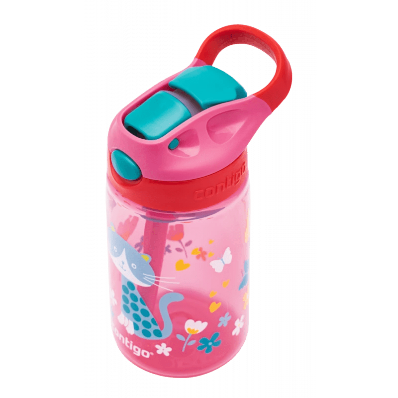 Contigo Gizmo Flip Cherry Cat Kids Water Bottle AutoSpout® 420 ml - PLASTICS - STORAGE LUNCH BOX BEAKER - Beattys of Loughrea