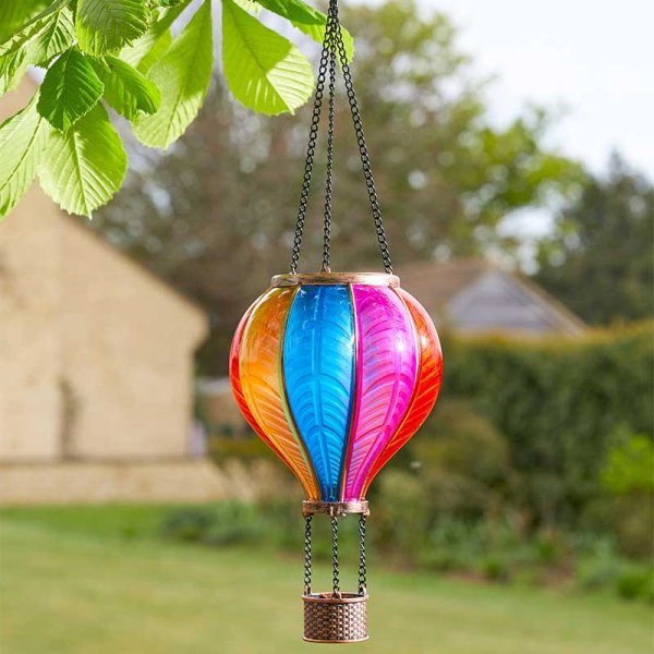 Rainbow Flaming Balloon Solar Light - GARDEN ORNAMENTS INCL SOLAR - Beattys of Loughrea
