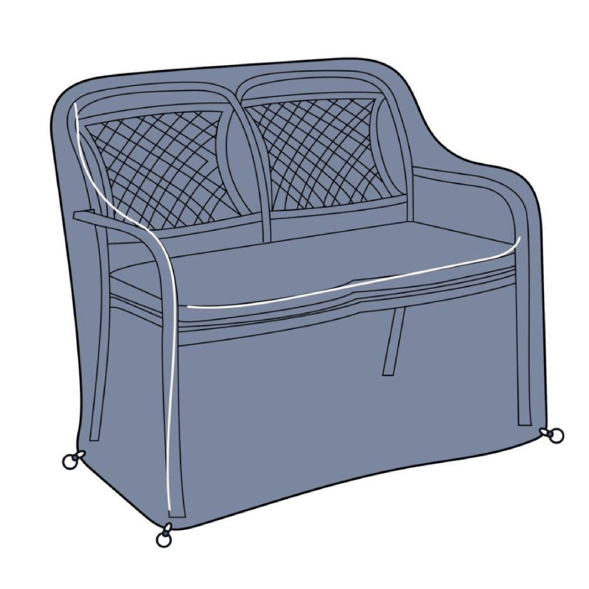 Hartman Cover for Amalfi, Berkeley or Capri 2 - Seater Bench - OUTDOOR FURN COVERS - Beattys of Loughrea