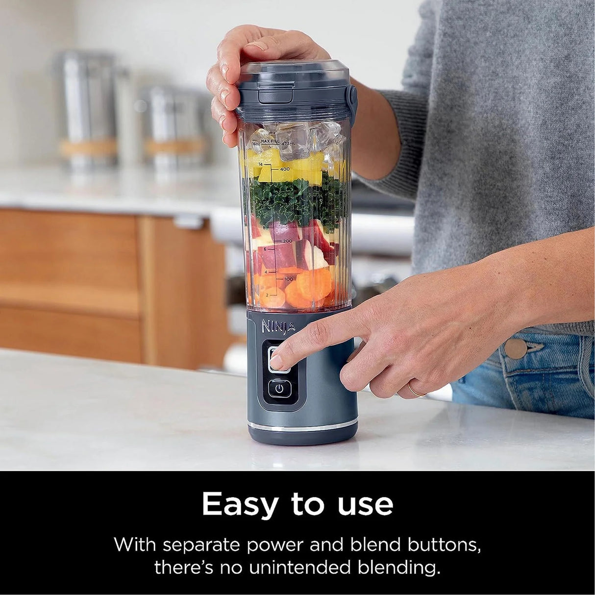 Ninja Blast Cordless Portable Blender Denim Blue | BC151UKNV