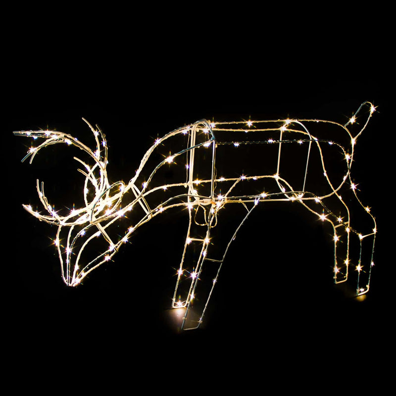 Grazing Reindeer with Warm White Micro LED's Mains Operated