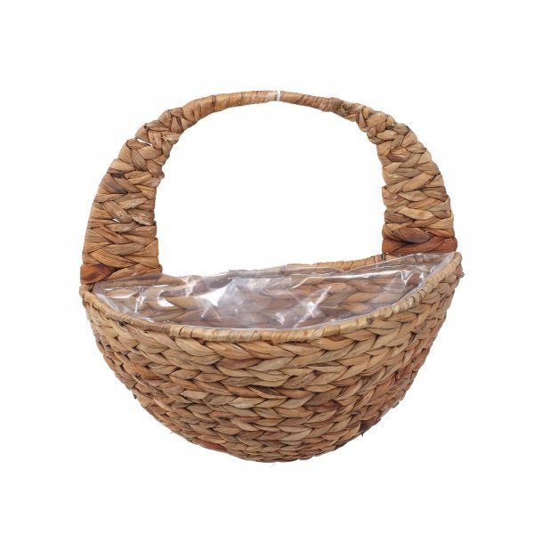 16" Wall Hanging Wicker Basket - HANGING BASKET, LINER, BRACKET - Beattys of Loughrea