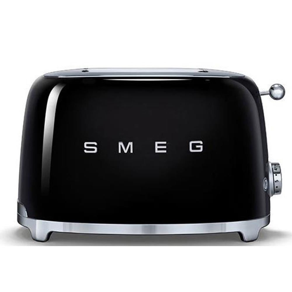 Smeg 50'S Retro Style Aesthetic 2 Slice Toaster - Black - TOASTERS - Beattys of Loughrea