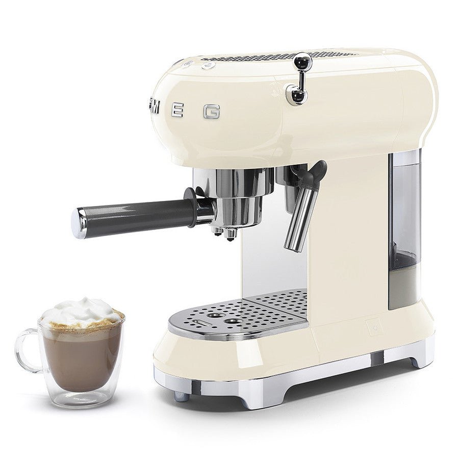 Smeg 50'S Espresso Pump Coffee Machine - Cream - COFFEE MAKERS / ACCESSORIES - Beattys of Loughrea