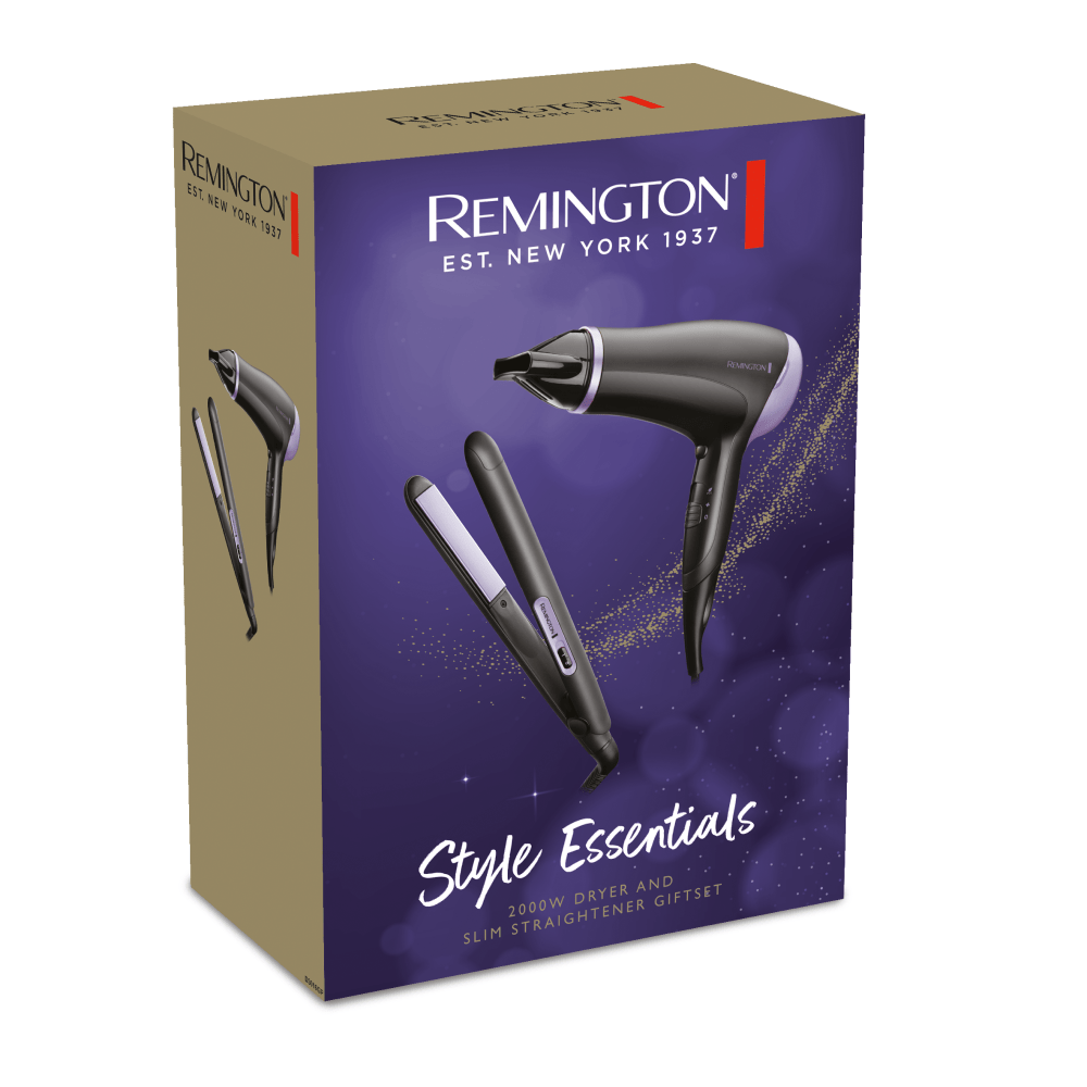 Remington Style Essentials Hair Dryer and Straighteners Gift Set - HAIR DRYER - Beattys of Loughrea