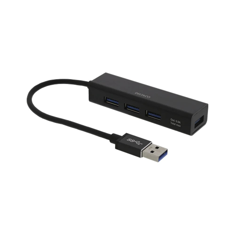 Deltaco 4 Port USB 3.1 Gen 1 Hub | UH487 - Beattys of Loughrea | www.beattys.ie