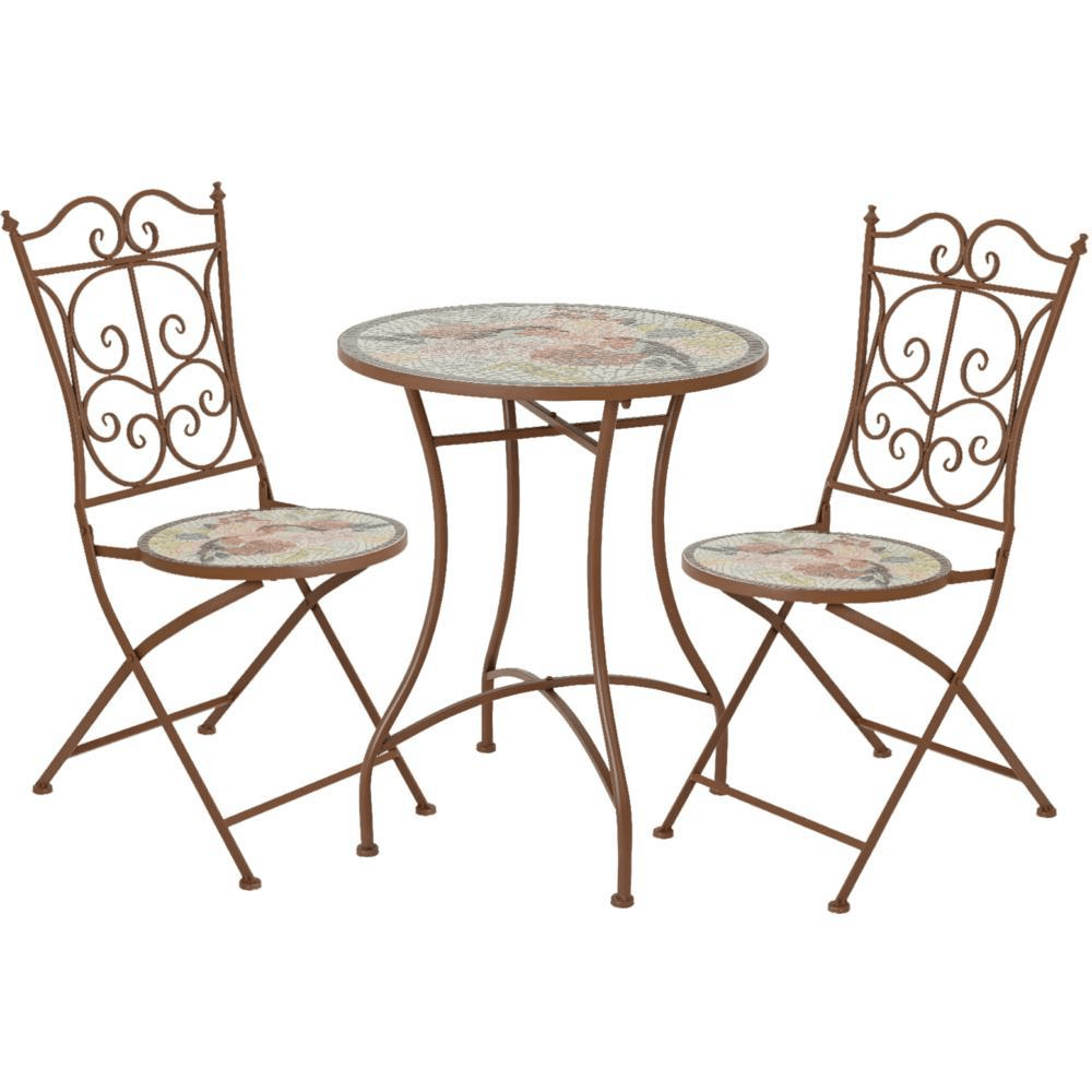 Lyon Two Seater Metal Framework Bistro Set - BISTRO SET 2 PERSON - Beattys of Loughrea