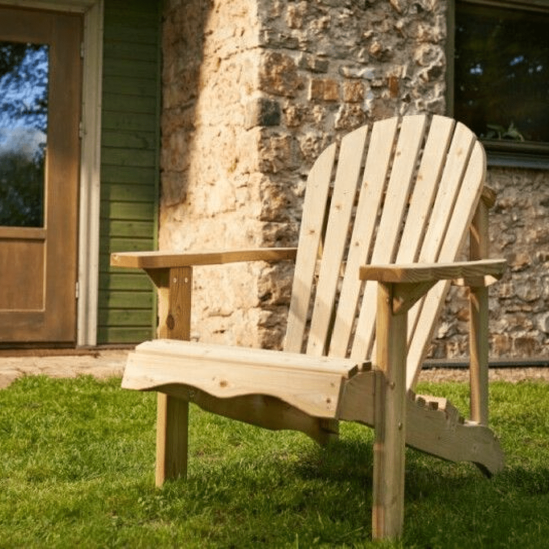 Adirondack Pressure Treated Single Chair - SINGLE GARDEN BENCH/ CHAIR - Beattys of Loughrea