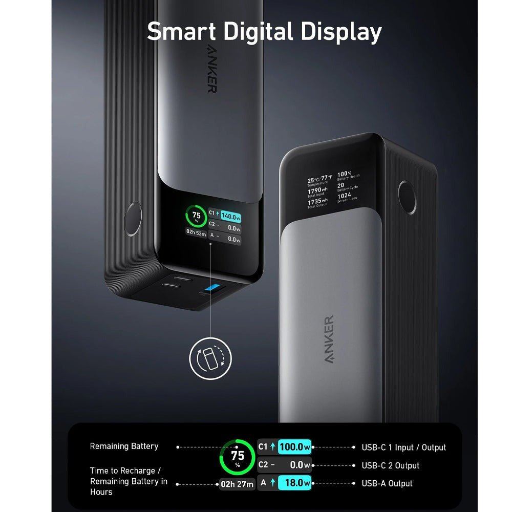 Anker 737 PowerCore 24000mAh 140W Power Bank A1289011 - USB PC ACCESSORIES - Beattys of Loughrea