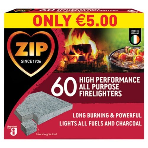Zip 60 High Performance All Purpose Firelighters - ACCS - FIRELIGHTER,LOGS,FIRE STARTERS - Beattys of Loughrea