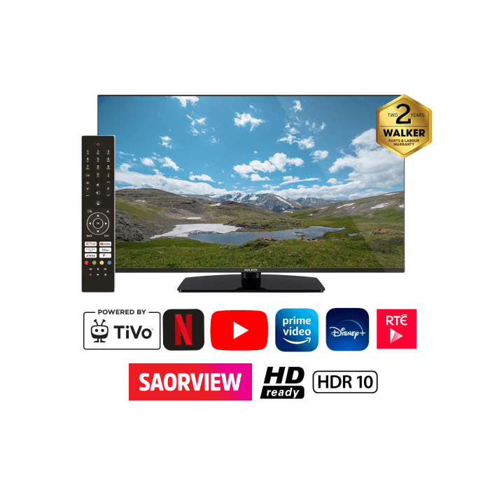Walker 24 inch Tivo Smart HD Ready TV - TV 21 - 28" (52 - 72CM) - Beattys of Loughrea