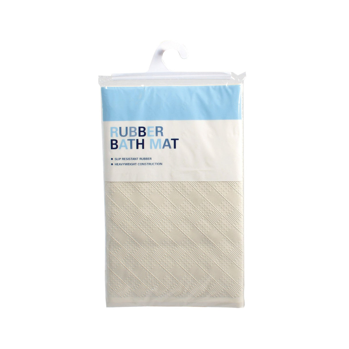 Croydex Basics Range Rubber Bath Mat, White