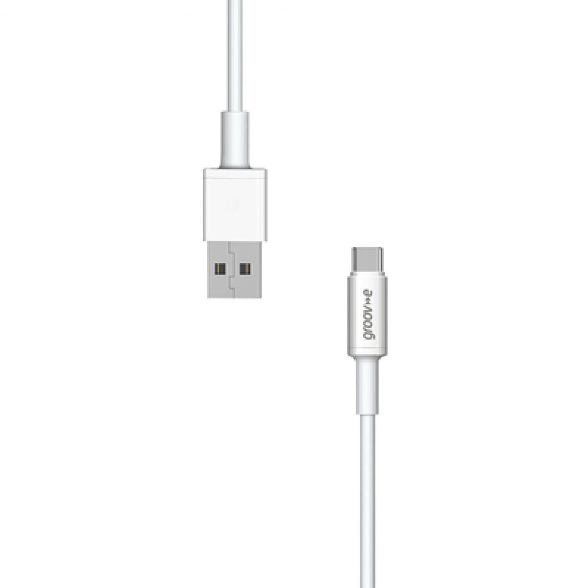 Groov-e USB-C to USB-A Cable 2m - White - LEADS - Beattys of Loughrea