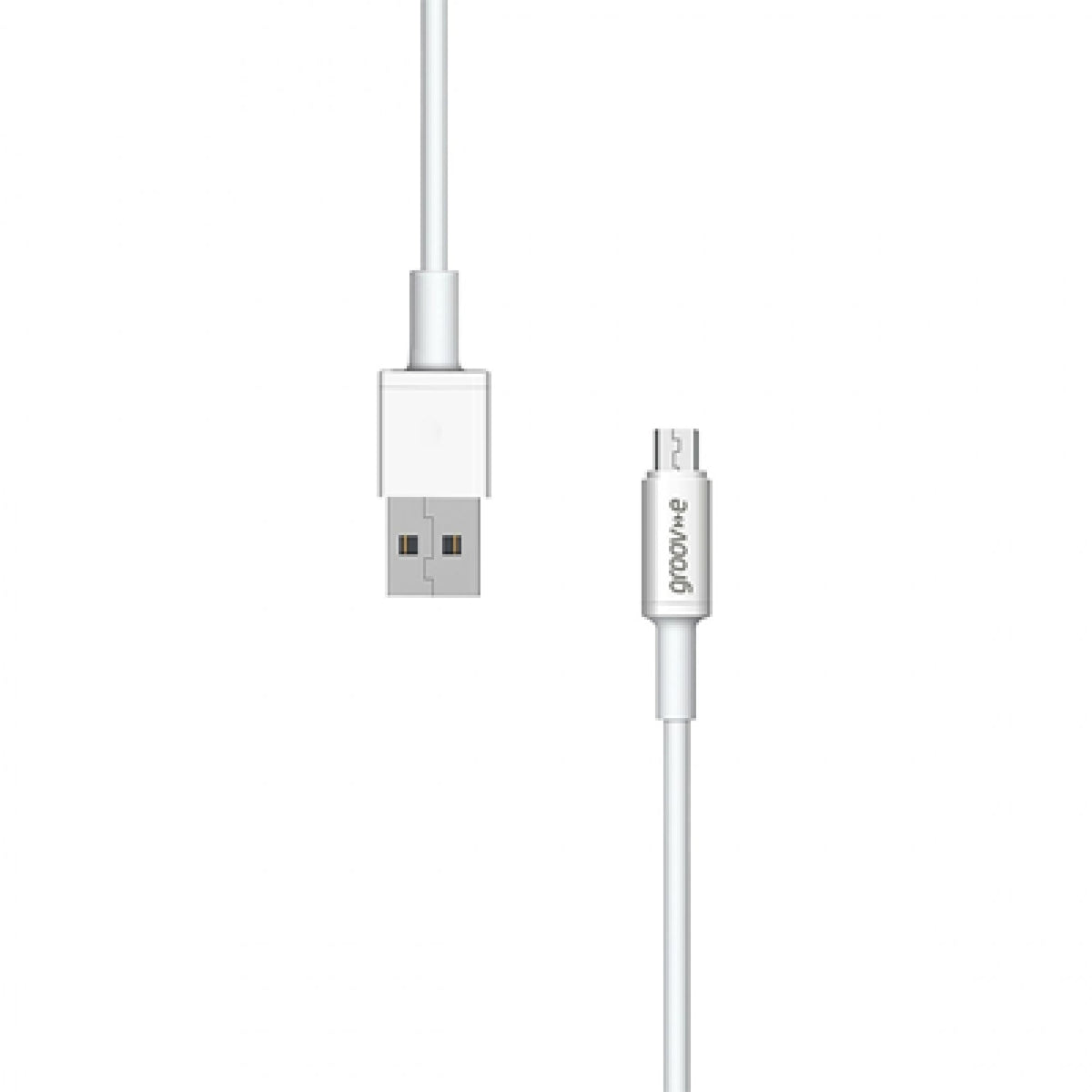 Groov-e Micro USB to USB-A Charging Cable 1m - White