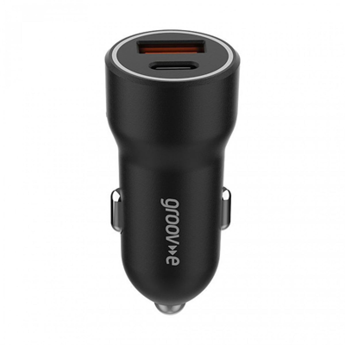Groov-e Dual USB-C & USB-A Car Charger - Black - USB PC ACCESSORIES - Beattys of Loughrea