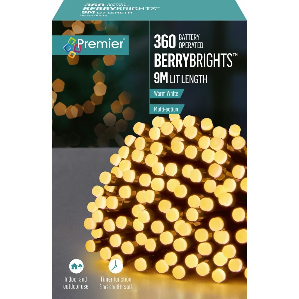 360 Multi | Action Led Berrybrights | Warm White - XMAS LIGHTS LED - Beattys of Loughrea