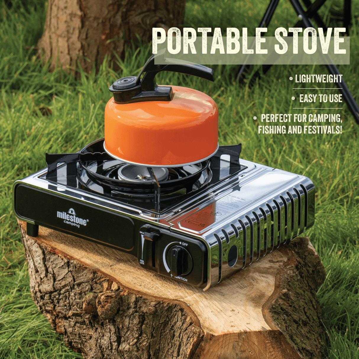 Milestone Portable Gas Camping Stove - GAS CAMPING STOVES - Beattys of Loughrea