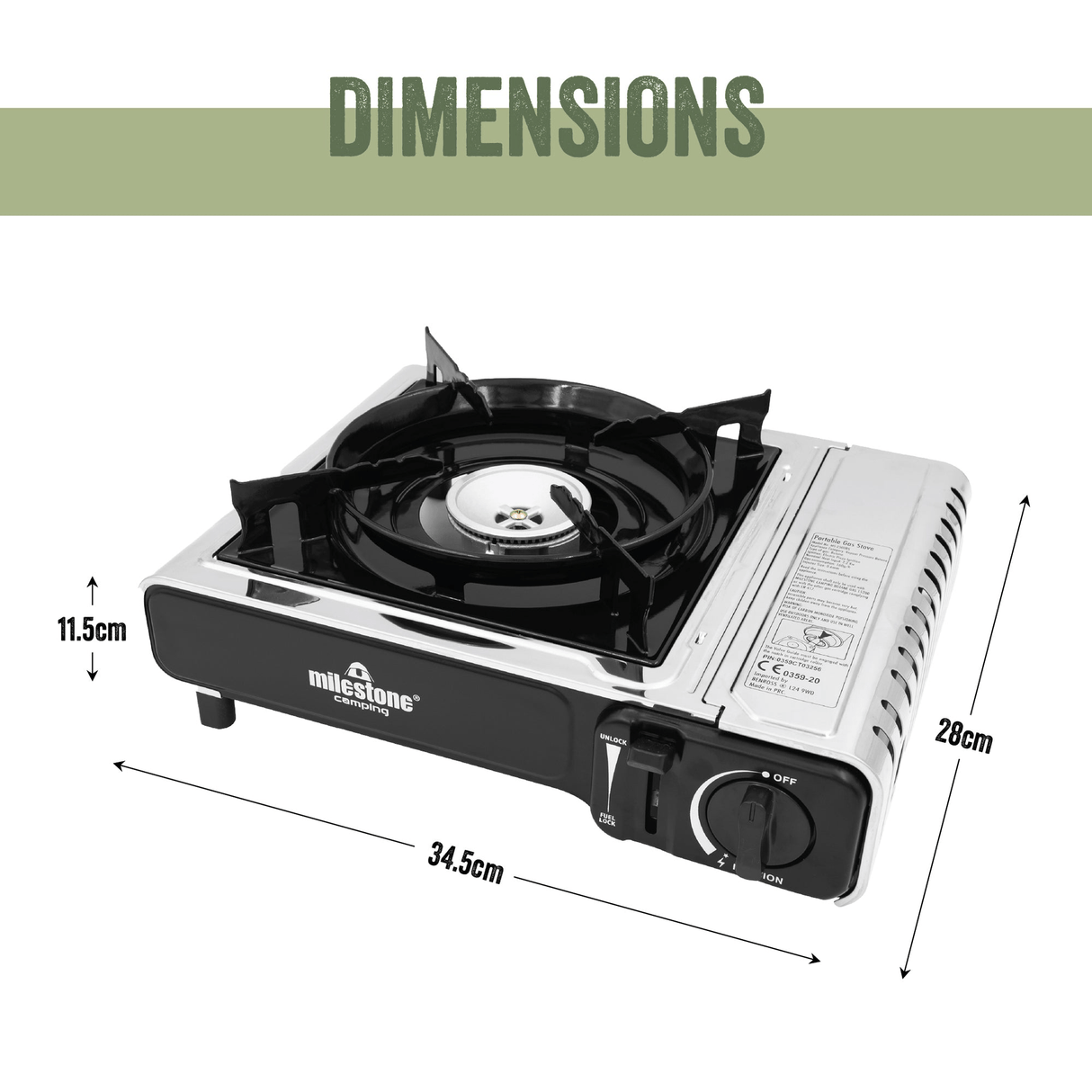 Milestone Portable Gas Camping Stove - GAS CAMPING STOVES - Beattys of Loughrea