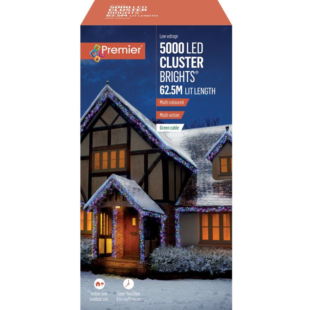 5,000 Multi | Action Led Cluster Lights | Multi | Coloured - XMAS LIGHTS LED - Beattys of Loughrea