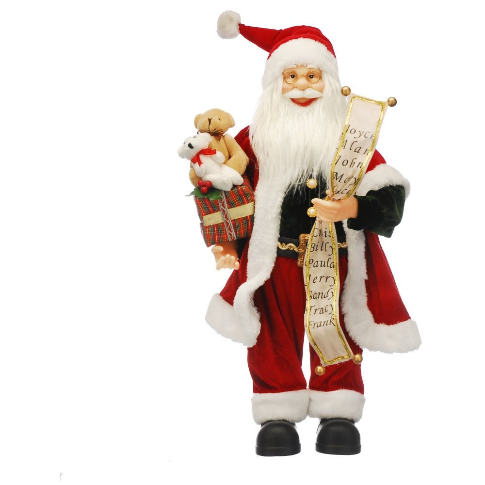 Traditional Red And Gold Standing Santa | 60Cm - XMAS SOFT DECOS - Beattys of Loughrea