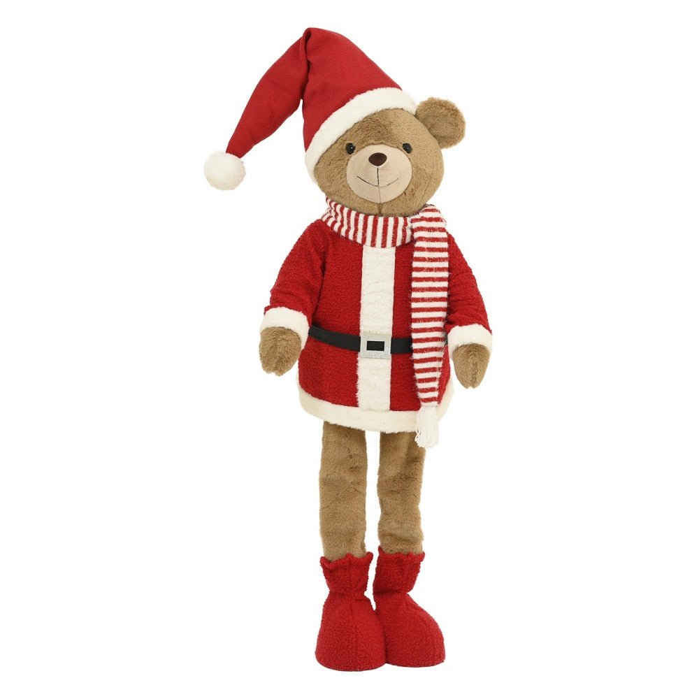 Standing Christmas Bear - 120Cm – A Holiday Essential To Brighten Your Celebrations. - XMAS SOFT DECOS - Beattys of Loughrea