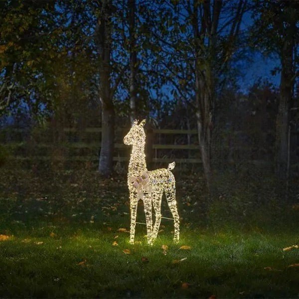 Gold Twist Fawn | 107Cm - XMAS LIGHTED OUTDOOR DECOS - Beattys of Loughrea
