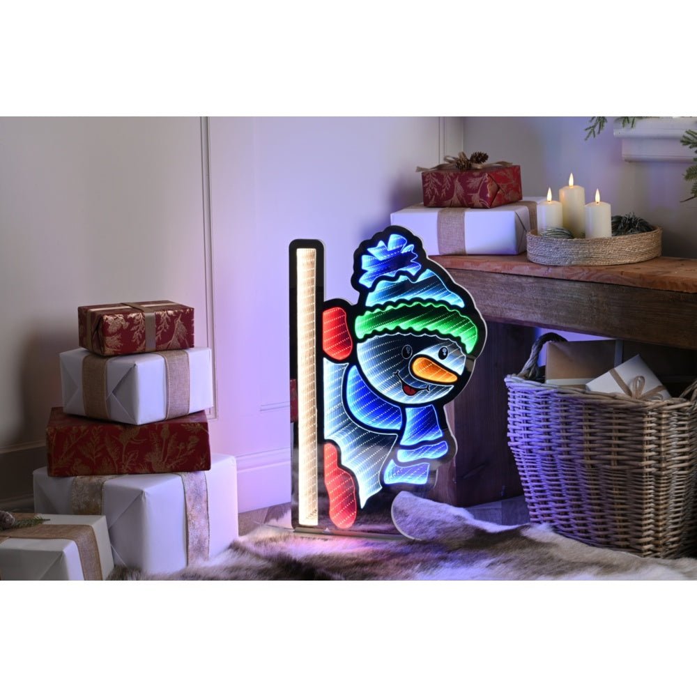 Standing Waving Snowman - 60Cm – A Holiday Essential To Brighten Your Celebrations. - XMAS ROOM DECORATION LARGE AND LIGHT UP - Beattys of Loughrea