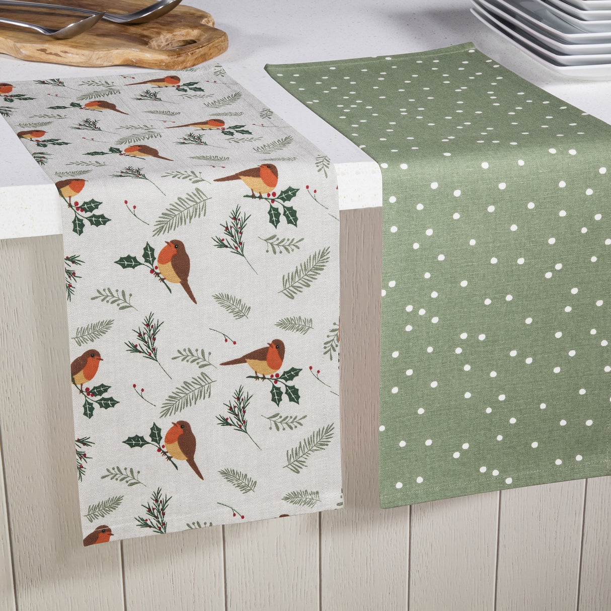 Premier 45 x 65cm Set of 2 Robin Spot Tea Towels - CLEANING - TEA TOWEL/DISHCLOTH - Beattys of Loughrea