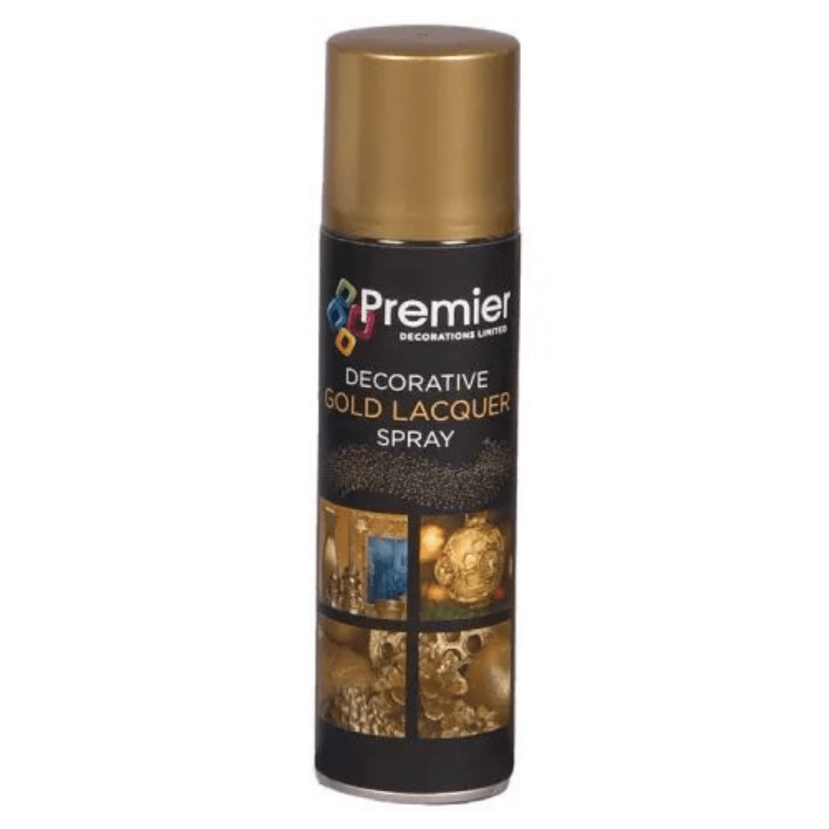 Premier Gold Decorative Lacquer Spray 150ml - XMAS ACCESSORIES - Beattys of Loughrea