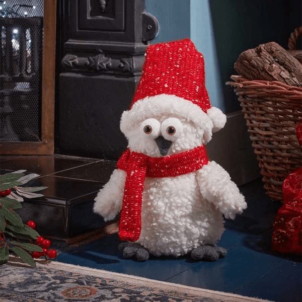 Plush Goggle Owl 30cm - XMAS SOFT DECOS - Beattys of Loughrea