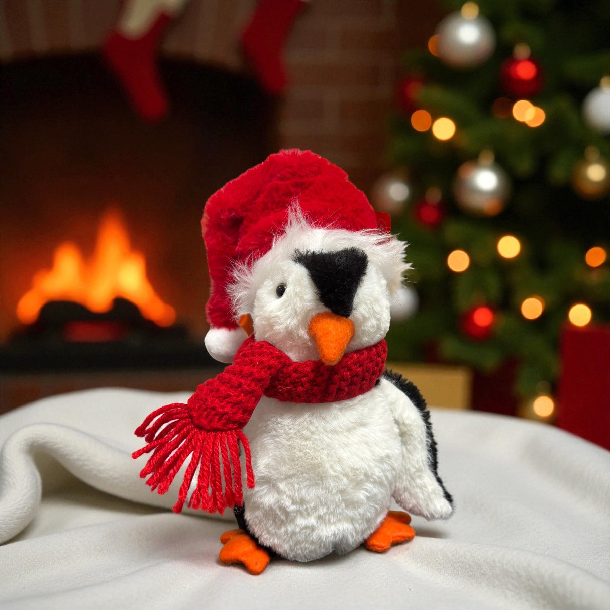 22cm Puppa Penguin Plush - XMAS SOFT DECOS - Beattys of Loughrea