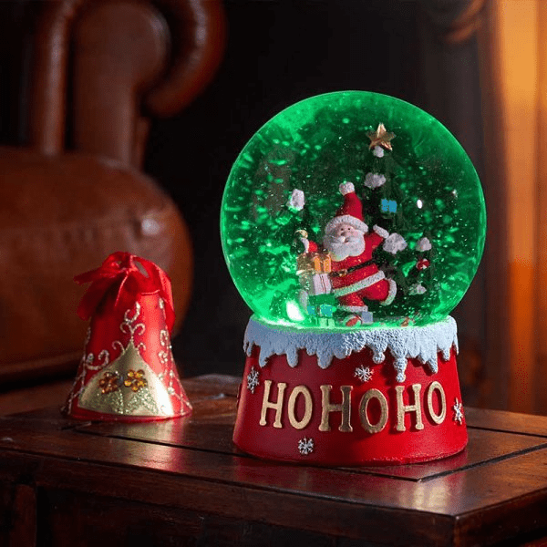 12cm Musical Santa SnowSpheres Snow Globe - XMAS ROOM DECORATION LARGE AND LIGHT UP - Beattys of Loughrea