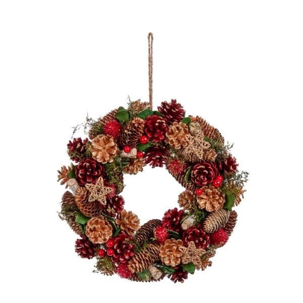 Three Kings Rustic Wreath, 50cm - XMAS WREATHS - Beattys of Loughrea