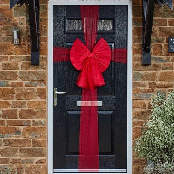 Christmas Door Bow - Red - XMAS DECORATIONS - Beattys of Loughrea