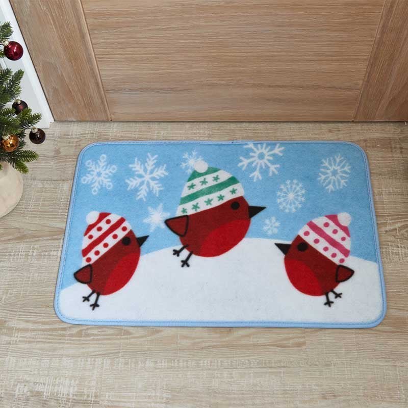 Beanie Robins Festive Christmas Doormat 40x60cm - DOOR MATS/DOOR CURTAIN - Beattys of Loughrea