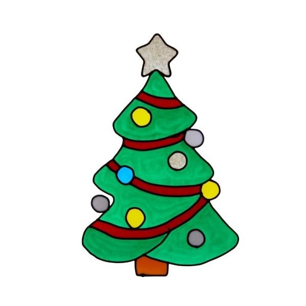 15cm Tree Window Sticker - XMAS ACCESSORIES - Beattys of Loughrea
