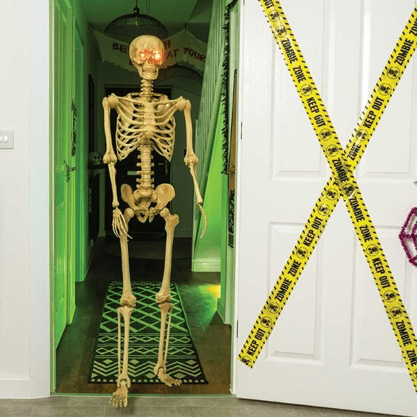 Skeleton Bones with Glowing Eyes Halloween Decoration - GARDEN ORNAMENTS INCL SOLAR - Beattys of Loughrea