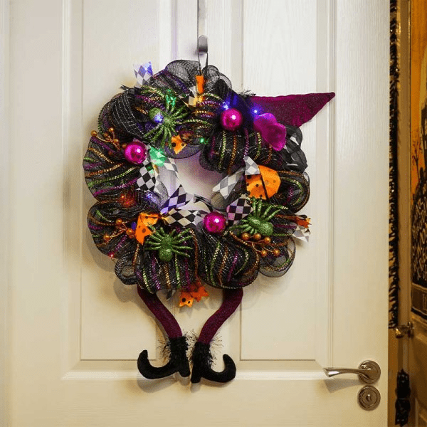Inlit HalloWreath 50cm Halloween Wreath Decoration - GARDEN ORNAMENTS INCL SOLAR - Beattys of Loughrea