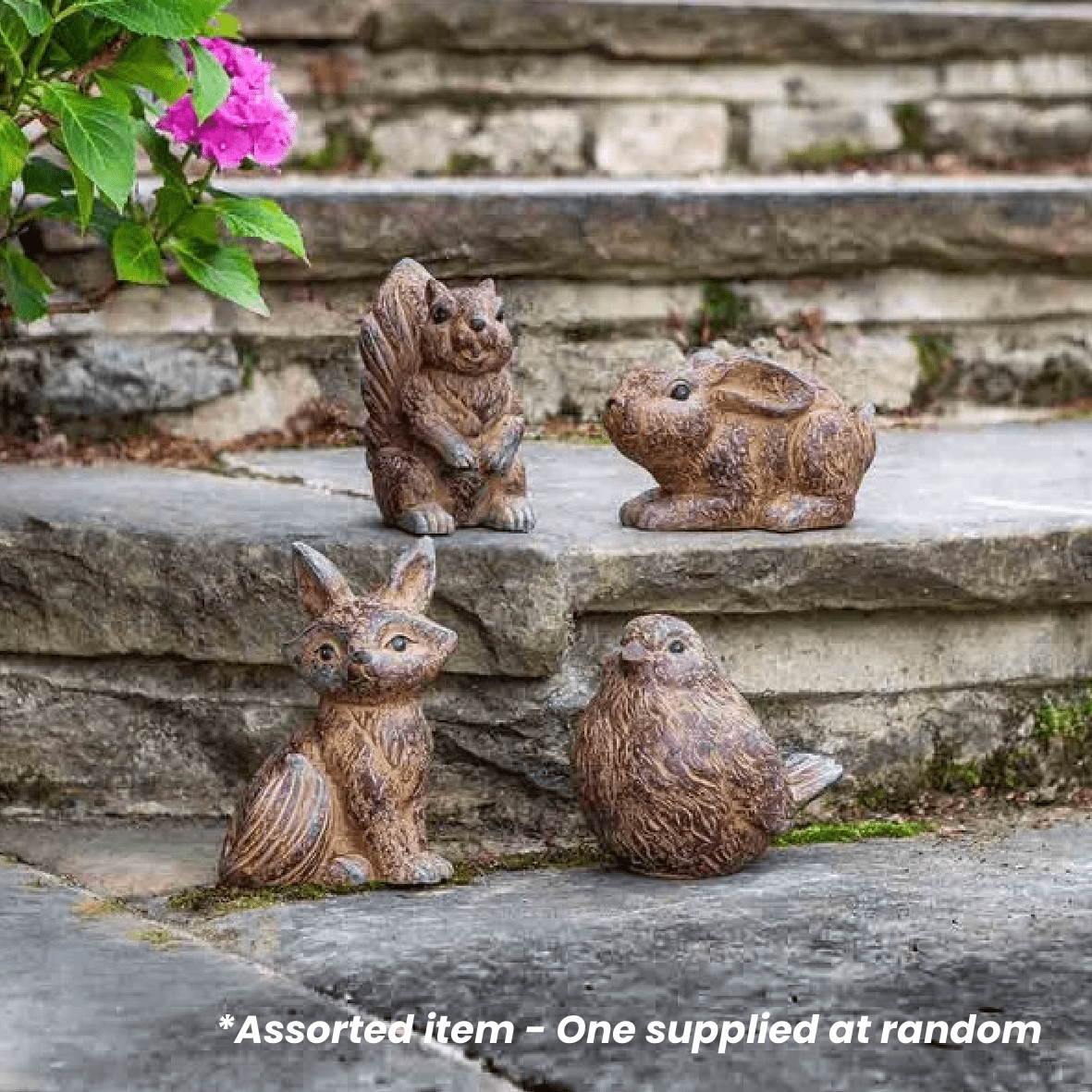 Woodland Creature Assorted - One Supplied* - GARDEN ORNAMENTS INCL SOLAR - Beattys of Loughrea