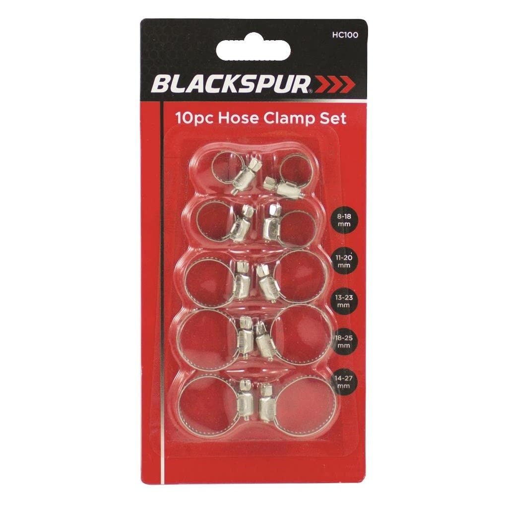 Blackspur 10pc Hose Clamp Set - HOSE ACCESSORIES - Beattys of Loughrea