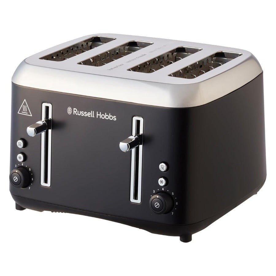 Russell Hobbs Addison 4 Slice Toaster – Black | 27740 - TOASTERS - Beattys of Loughrea