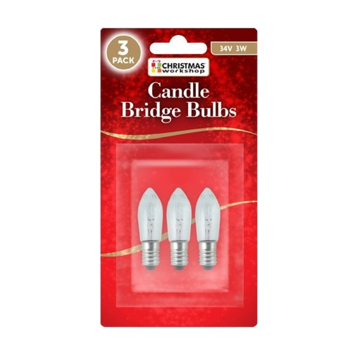 3pcs Candle Bridge Bulb 34V 3W E10 - LIGHT BULBS - Beattys of Loughrea